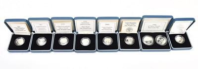 Lot 583 - A collection of silver proof coins comprising...
