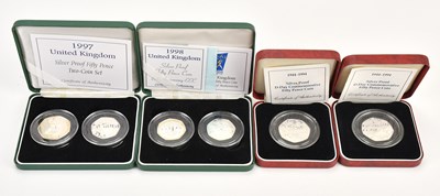 Lot 611 - A collection of silver proof 50p coins...