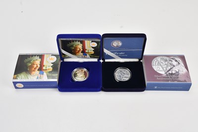Lot 625 - A Golden Jubilee 2002 silver proof crown, with...