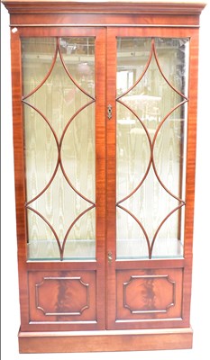 Lot 74 - A Georgian-style mahogany glazed display...