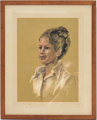Lot 458 - PAT BELLOTTI; pastel, 'Malaysian Girl', signed...