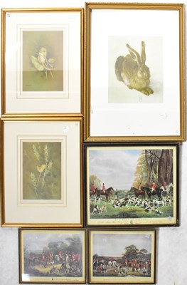 Lot 483 - Six prints relating to animals, comprising a...