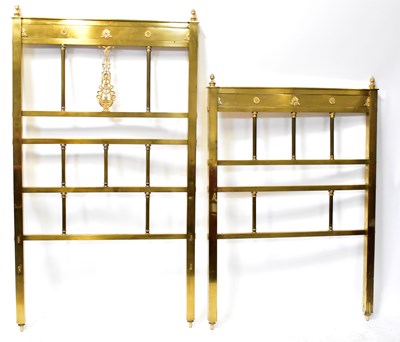 Lot 78 - An ornate brass single bed with pierced...