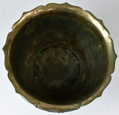 Lot 231 - A Japanese Meiji period brass jardinière, with...