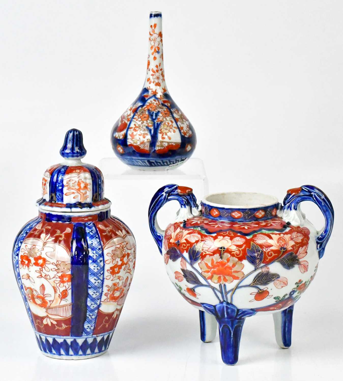 Lot 227 - A Japanese Meiji period Imari bottle-shaped...