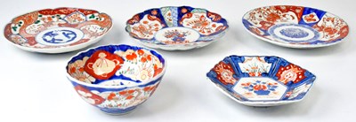 Lot 225 - Five pieces of Japanese Meiji period Imari...