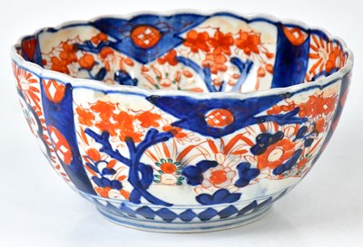 Lot 230 - A Japanese Meiji period Imari bowl of fluted...