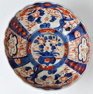 Lot 230 - A Japanese Meiji period Imari bowl of fluted...