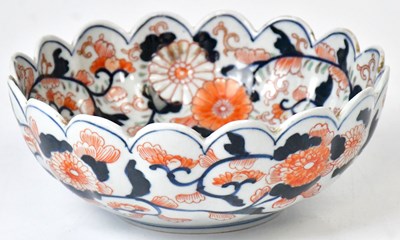 Lot 223 - A Japanese Arita Imari bowl, possibly late Edo...