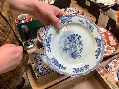 Lot 244 - Four 18th century Chinese blue and white...