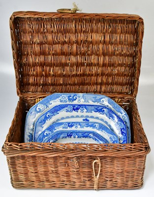 Lot 252 - A set of four Chinese Export ware blue and...