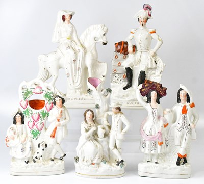 Lot 170 - A collection of 19th century Staffordshire...