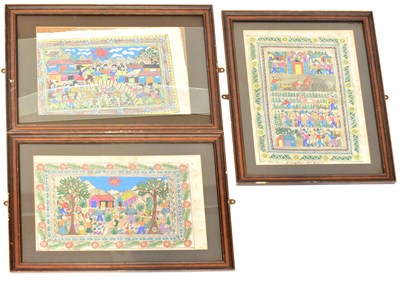 Lot 472 - Three 20th century Mexican School watercolour...