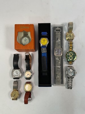 Lot 600 - A collection of ten wristwatches, to include a...