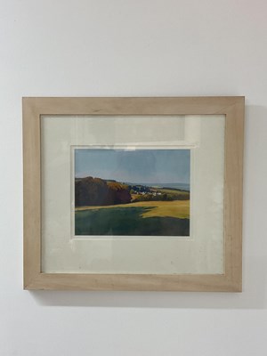 Lot 371 - RICHARD THORN RI SWAC; watercolour, 'Field...