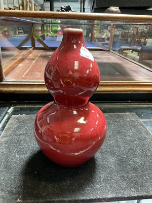 Lot 263 - A 19th century Chinese sang de boeuf double...