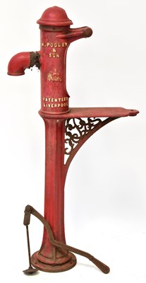 Lot 59 - H. POOLEY & SON; a cast iron water pump,...