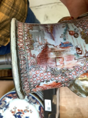 Lot 258 - A 19th century Cantonese vase, converted to a...