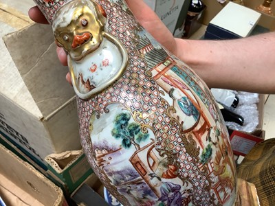 Lot 258 - A 19th century Cantonese vase, converted to a...