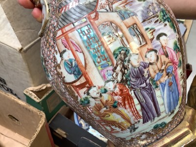 Lot 258 - A 19th century Cantonese vase, converted to a...