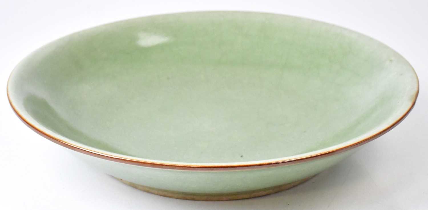 Lot 260 - A Chinese crackle glaze celadon bowl, diameter...
