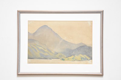 Lot 1477 - ROBERT SCOTT IRVINE; watercolour, mountainous...