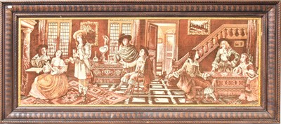 Lot 408 - A woven fabric picture in the manner of a...
