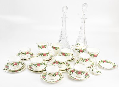 Lot 1581 - WEDGWOOD; a part transfer printed tea service,...
