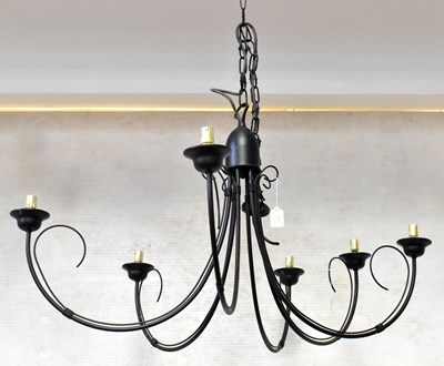 Lot 115 - BESSELINK & JONES; a metal six-branch...