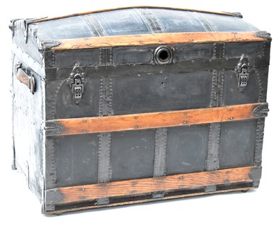 Lot 83 - CROUCH & FITZGERALD; a dome-topped trunk,...