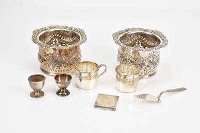 Lot 21 - A pair of good quality silver plated bottle...