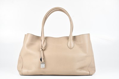 Lot 1353 - ASPINAL; a pebbled tan calfskin leather Midi...