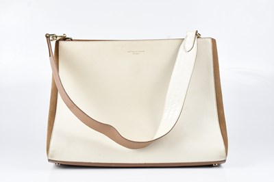Lot 1407 - ASPINAL; a cream pebbled leather large tote...