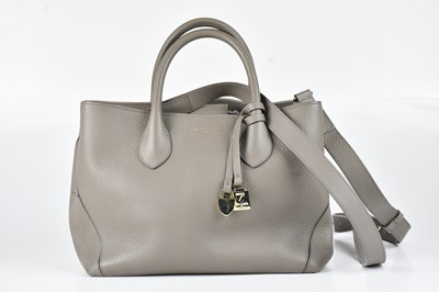 Lot 1405 - ASPINAL; a grey pebbled leather Midi London...
