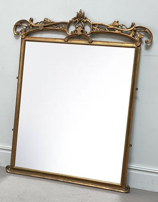Lot 1015 - A 19th century gilt framed wall mirror, with...