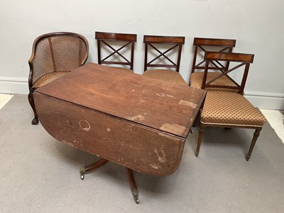 Lot 1254 - A large 19th century mahogany drop-leaf...