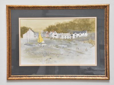 Lot 2364 - ROSEMARY STUBBS; watercolour, beach scene,...