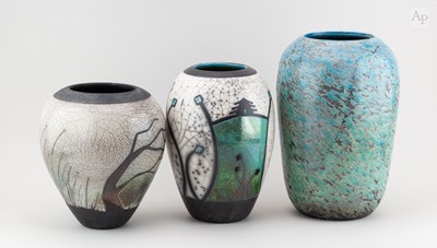 Lot 412 - NEILL CURRAN; 'House on Copper Hill', a raku...