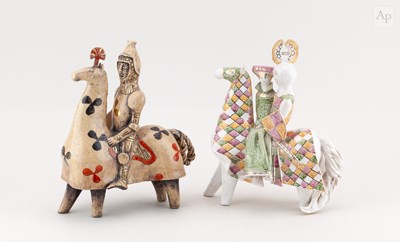 Lot 205 - F G MOORE; an earthenware sculpture of a...