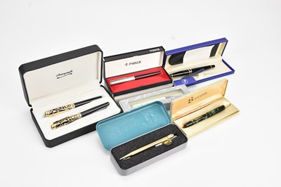 Lot 2066 - WATERMAN; a cased fountain pen, and additional...