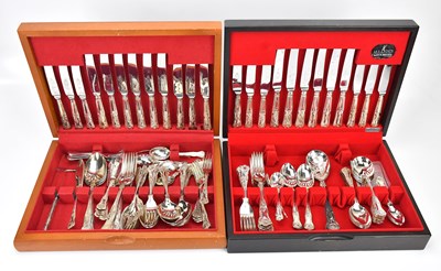 Lot 37 - Two modern canteens of silver plated cutlery (2).