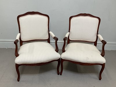 Lot 1114 - A pair of reproduction French style open...