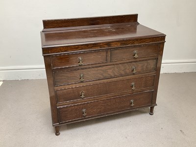 Lot 1127 - An early 20th century chest of two short over...