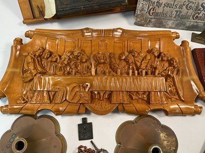 Lot 43 - A group of religious articles, to include a...