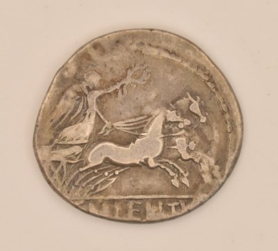 Lot 1524 - An Ancient Roman Republic silver denarius,...