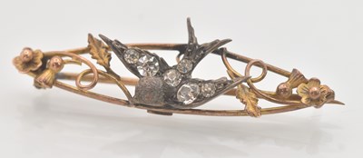Lot 1406 - An Edwardian 9ct yellow gold white stone set...