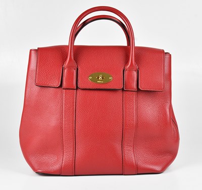 Lot 1335 - MULBERRY; a scarlet red grained leather...
