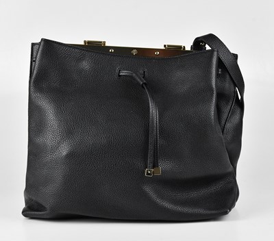 Lot 1366 - MULBERRY; a black grained leather Kensington...