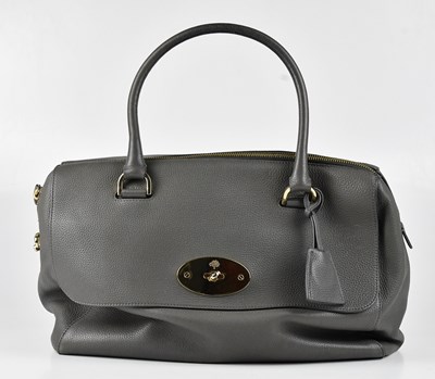 Lot 1340 - MULBERRY; a black calfskin leather cabochon...