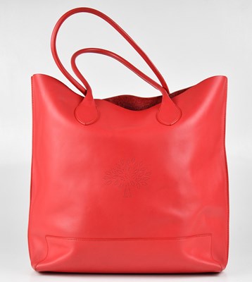Lot 1411 - MULBERRY; a red calf leather Blossom Tote bag...
